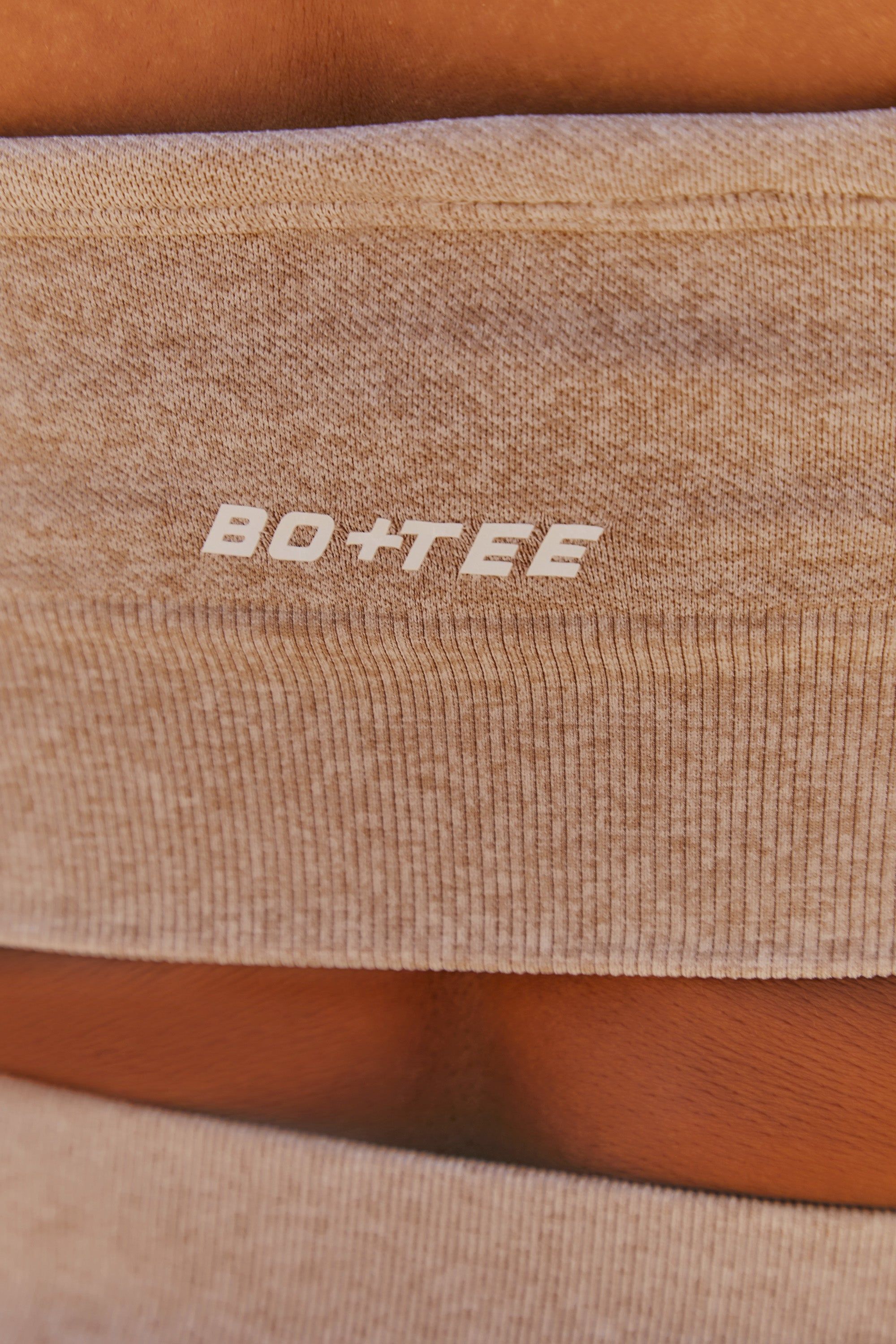 Seamless Cross Strap Sports Bra in Sand sold by Oh Polly product image thumbnail 5