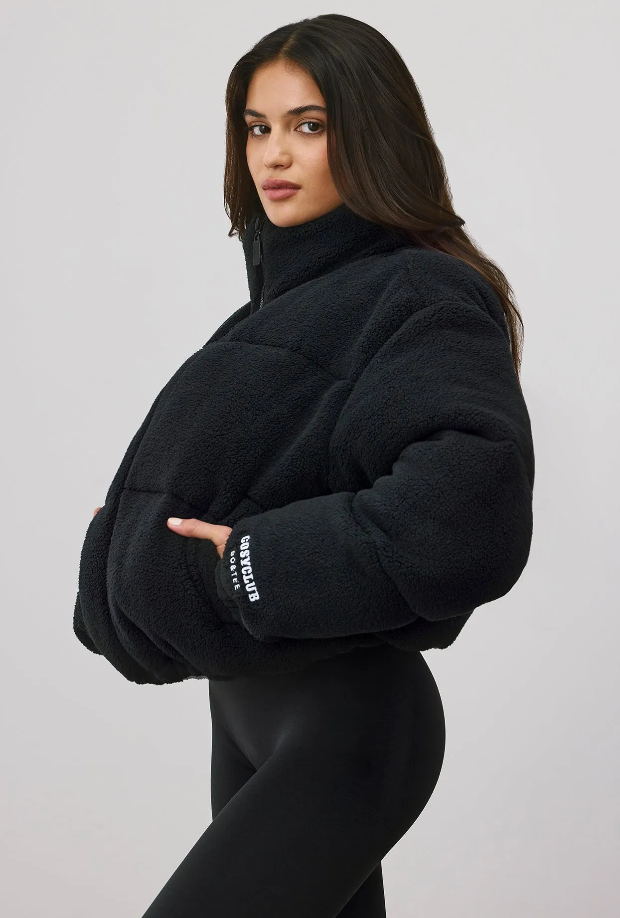 Puffer Jacket in Onyx sold by Oh Polly product image thumbnail 3