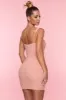 Low Cowl Neck Embellished Mini Dress in Rose sold by Oh Polly