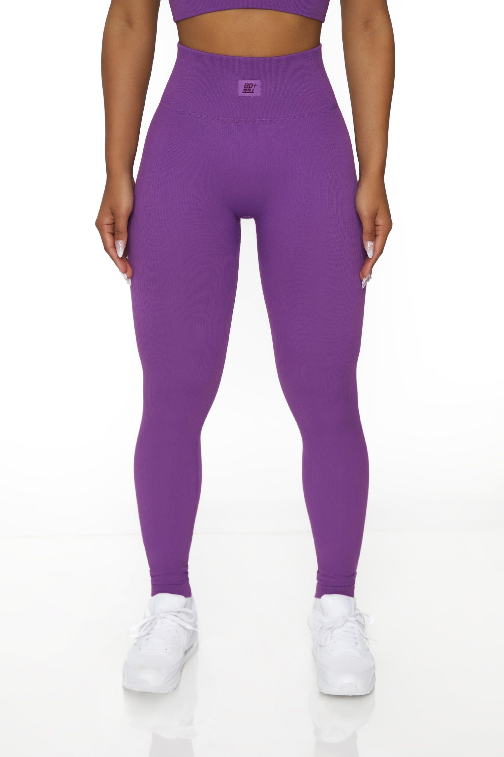 High Waist Leggings in Purple sold by Oh Polly product image thumbnail 2