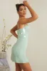 Embellished Corset Mini Dress in Sage sold by Oh Polly