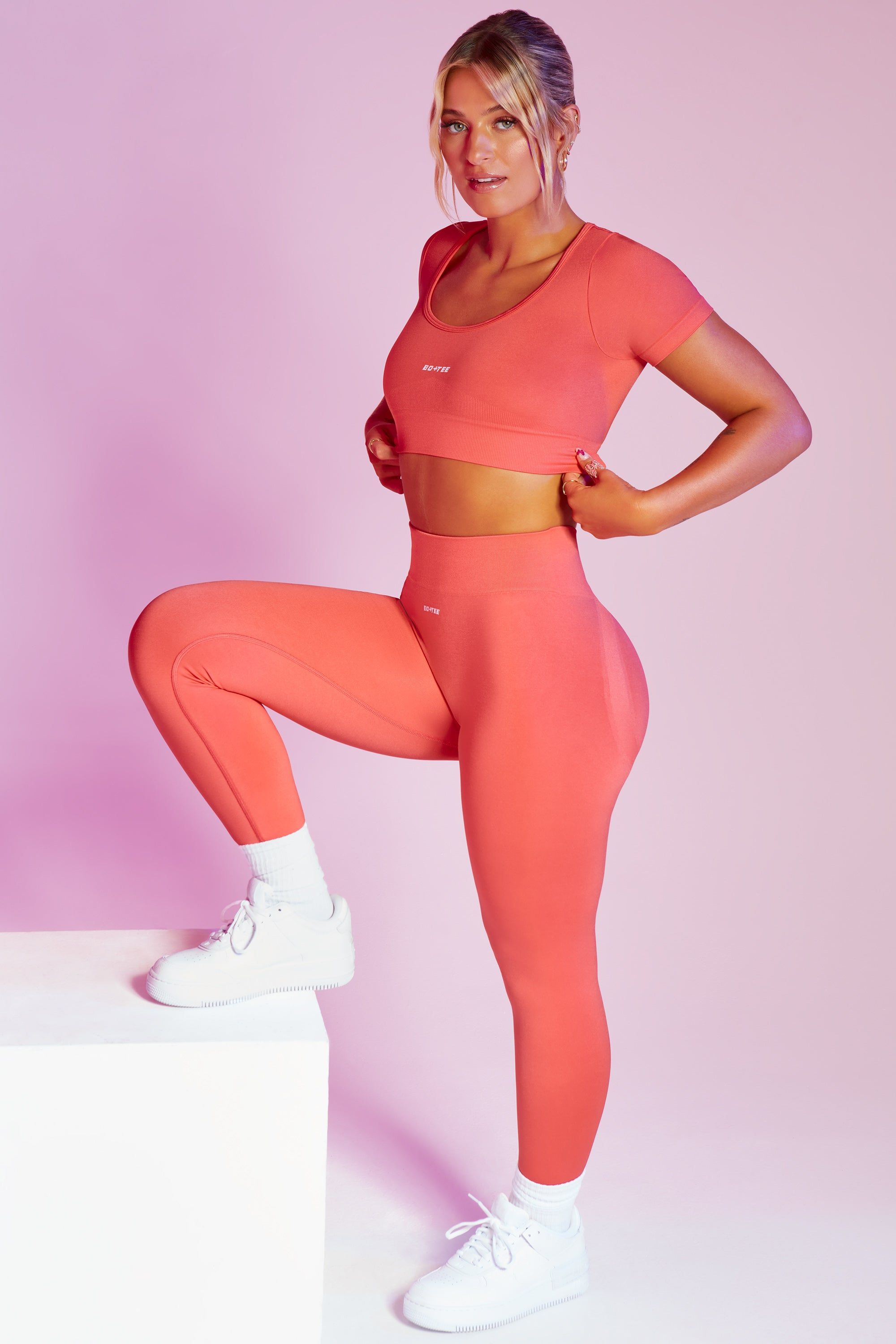 Petite Leggings in Coral sold by Oh Polly product image thumbnail 6