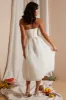 Strapless Corset Tulle Midi Dress in White sold by Oh Polly