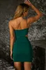 Asymmetric Mini Dress in Emerald Green sold by Oh Polly
