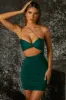 Asymmetric Mini Dress in Emerald Green sold by Oh Polly