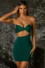 Asymmetric Mini Dress in Emerald Green sold by Oh Polly
