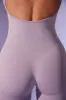 Open Back Define Luxe Unitard in Dusty Lilac sold by Oh Polly