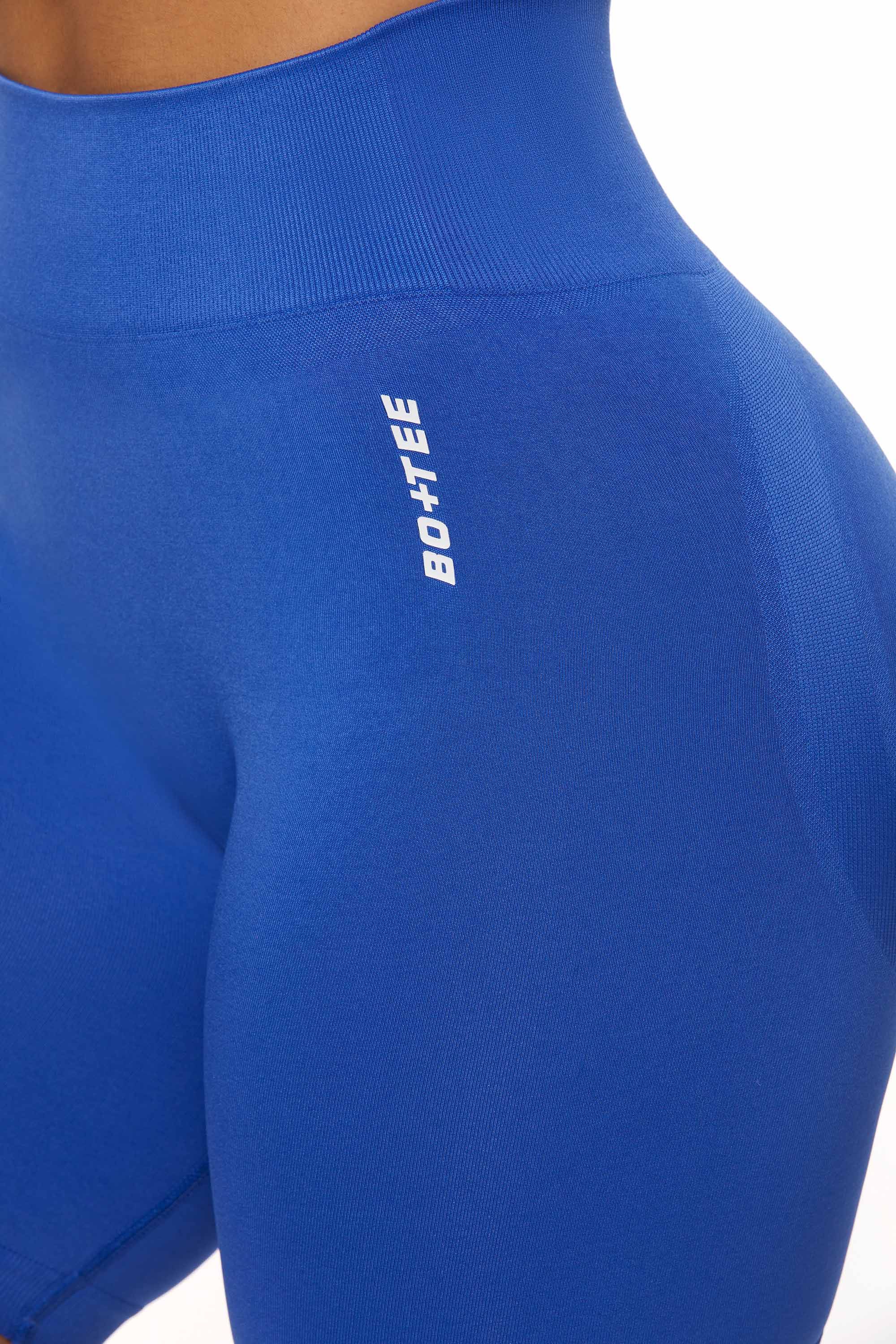 Seamless High Waist Biker Shorts in Blue sold by Oh Polly product image thumbnail 4