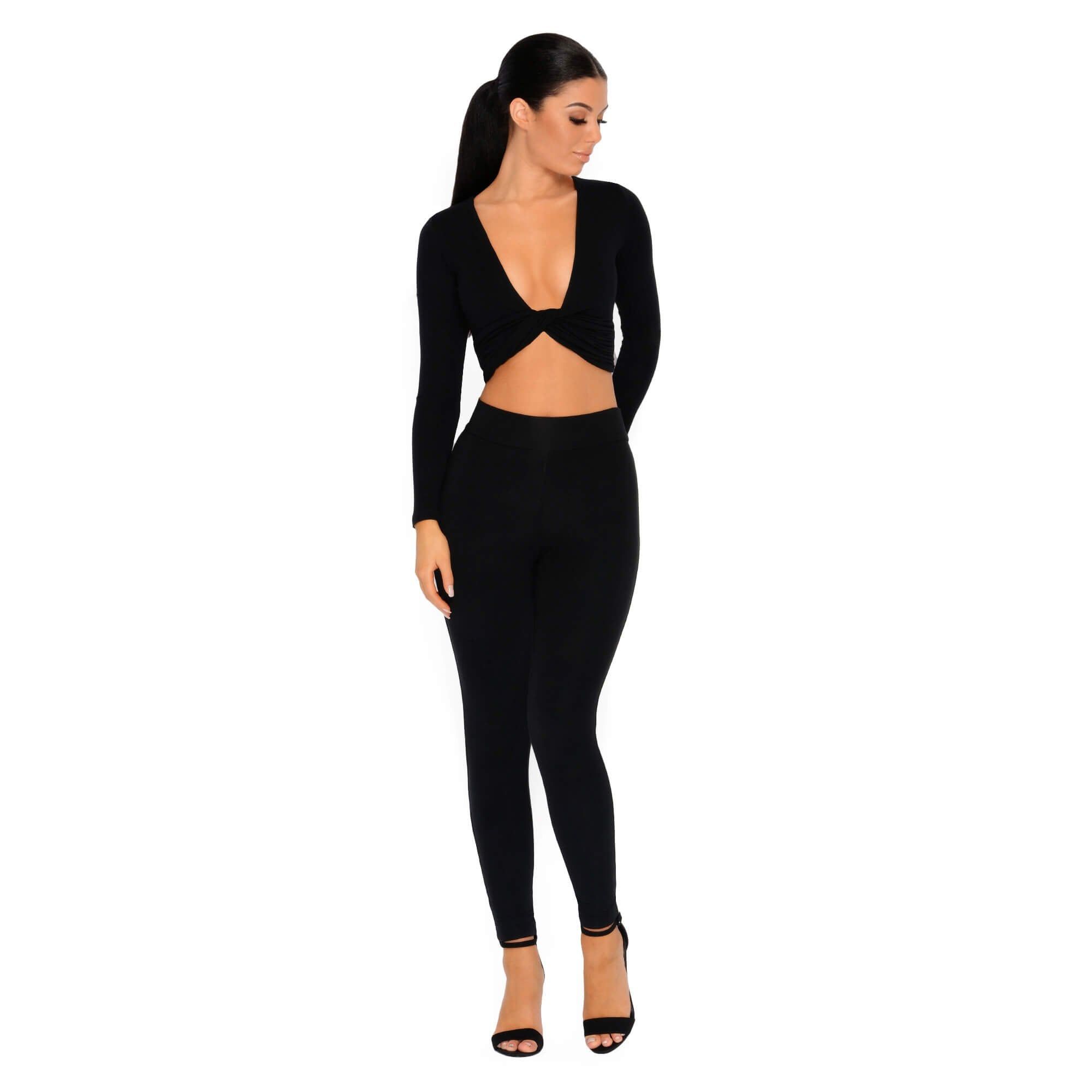 Why Knot Double Layered Crop Top in Black sold by Oh Polly product image thumbnail 8