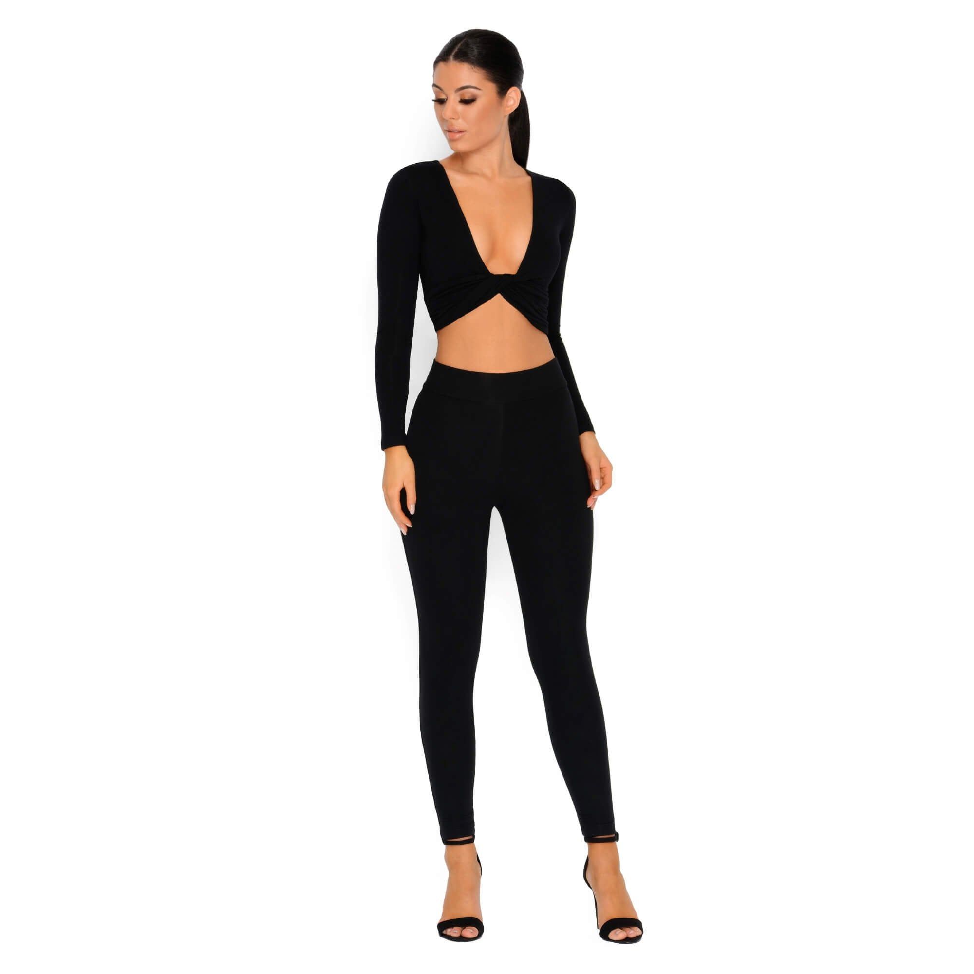Why Knot Double Layered Crop Top in Black sold by Oh Polly product image thumbnail 6