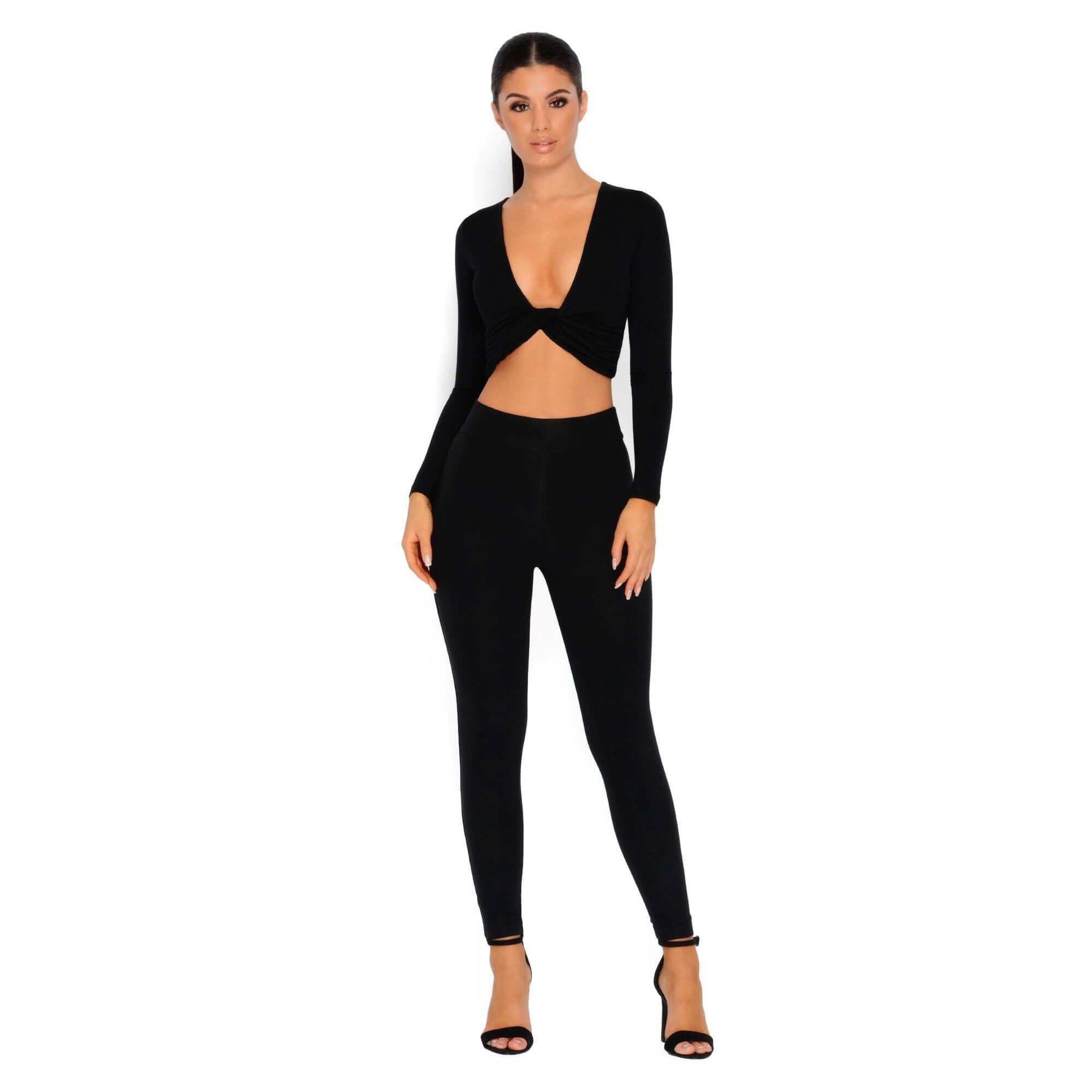 Why Knot Double Layered Crop Top in Black sold by Oh Polly product image thumbnail 7