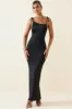 Ruched Backless Maxi Dress in Black sold by Oh Polly