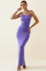 Ruched Open-Back Maxi Dress in Violet sold by Oh Polly