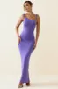 Ruched Open-Back Maxi Dress in Violet sold by Oh Polly