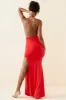 Halterneck Cut-Out Maxi Dress in Scarlet sold by Oh Polly