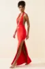 Halterneck Cut-Out Maxi Dress in Scarlet sold by Oh Polly