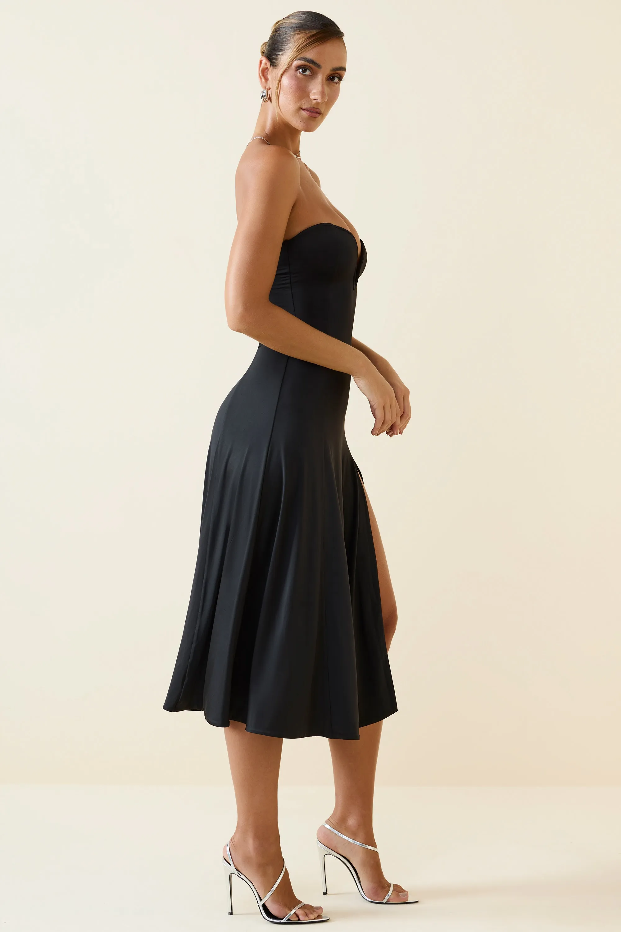 Bandeau Midaxi Dress in Black sold by Oh Polly product image thumbnail 5