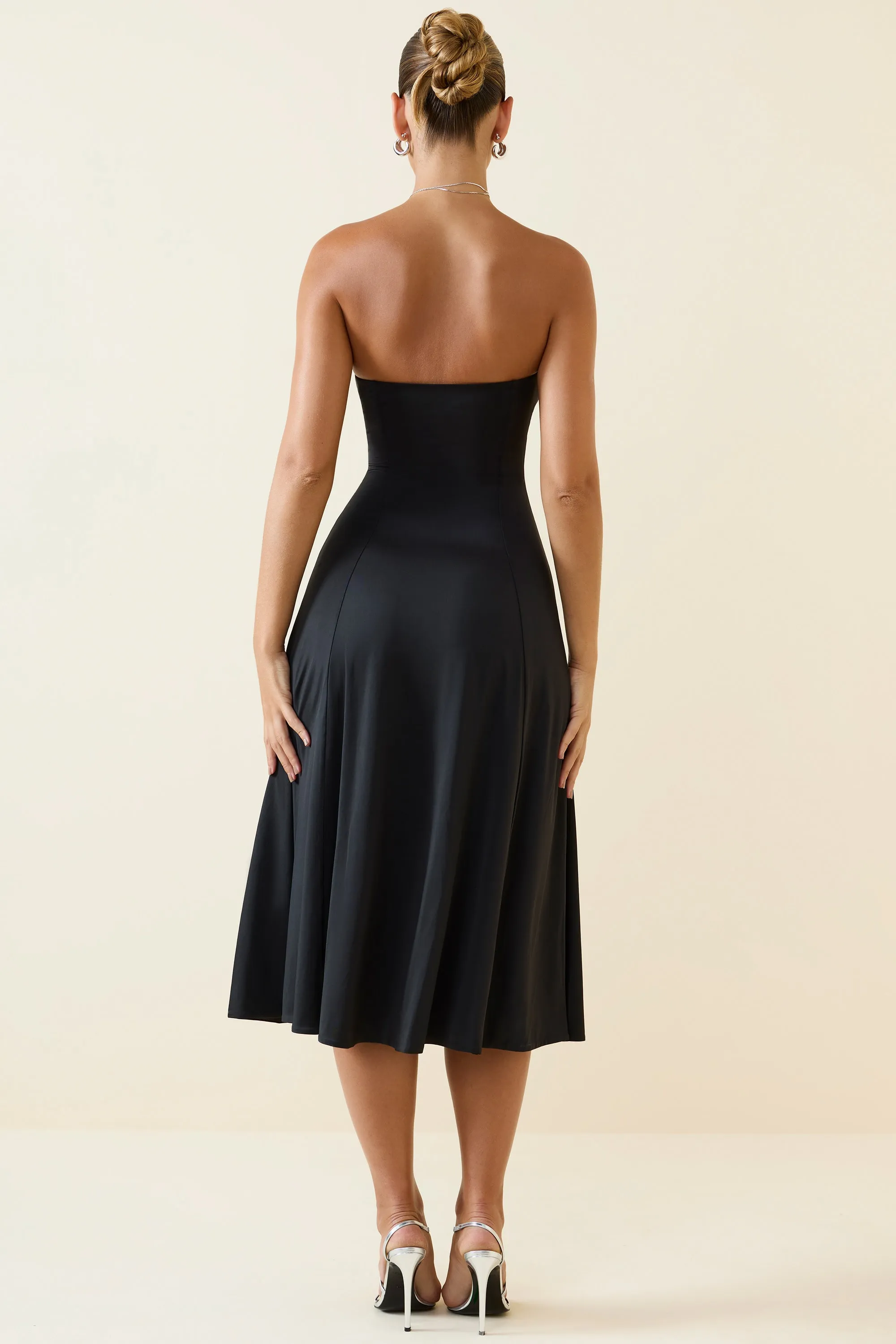 Bandeau Midaxi Dress in Black sold by Oh Polly product image thumbnail 2