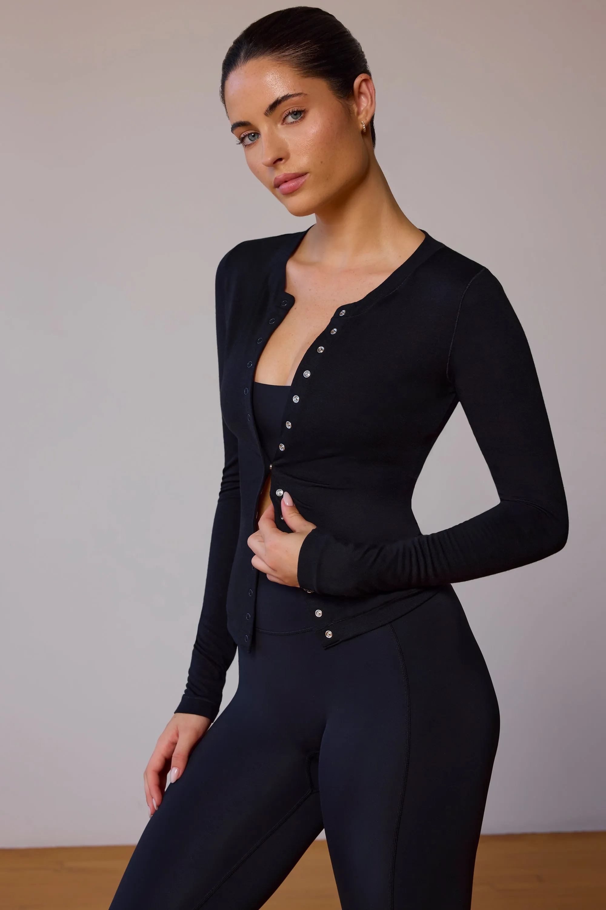 Full-Length Cardigan in Black sold by Oh Polly product image thumbnail 4