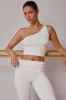 One-Shoulder Twisted Tank Top in Soft White sold by Oh Polly