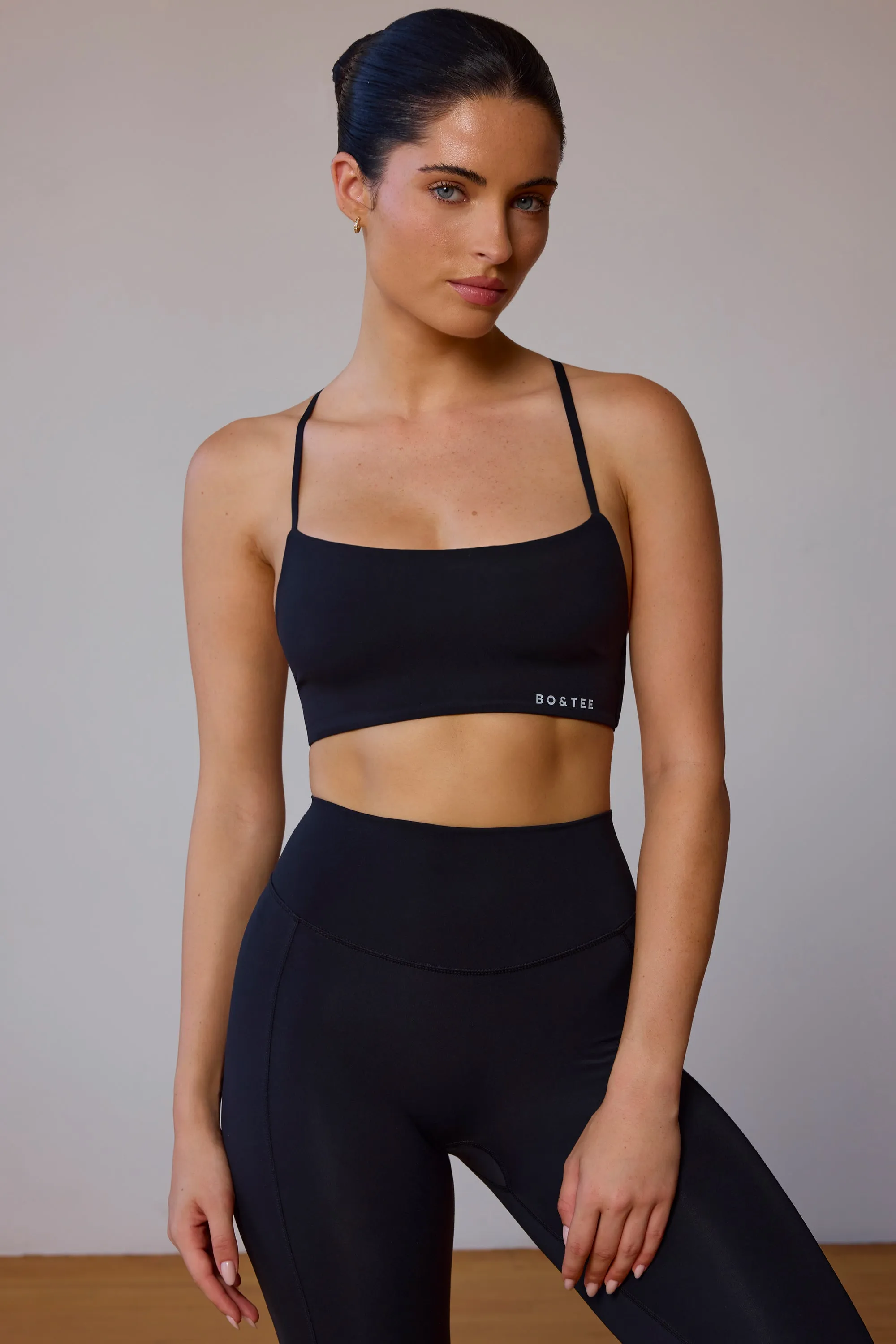 Cross-Back Sports Bra in Black sold by Oh Polly product image thumbnail 2