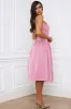 Halterneck Lace-Up Ruched Corset Midi Dress in Mauve sold by Oh Polly