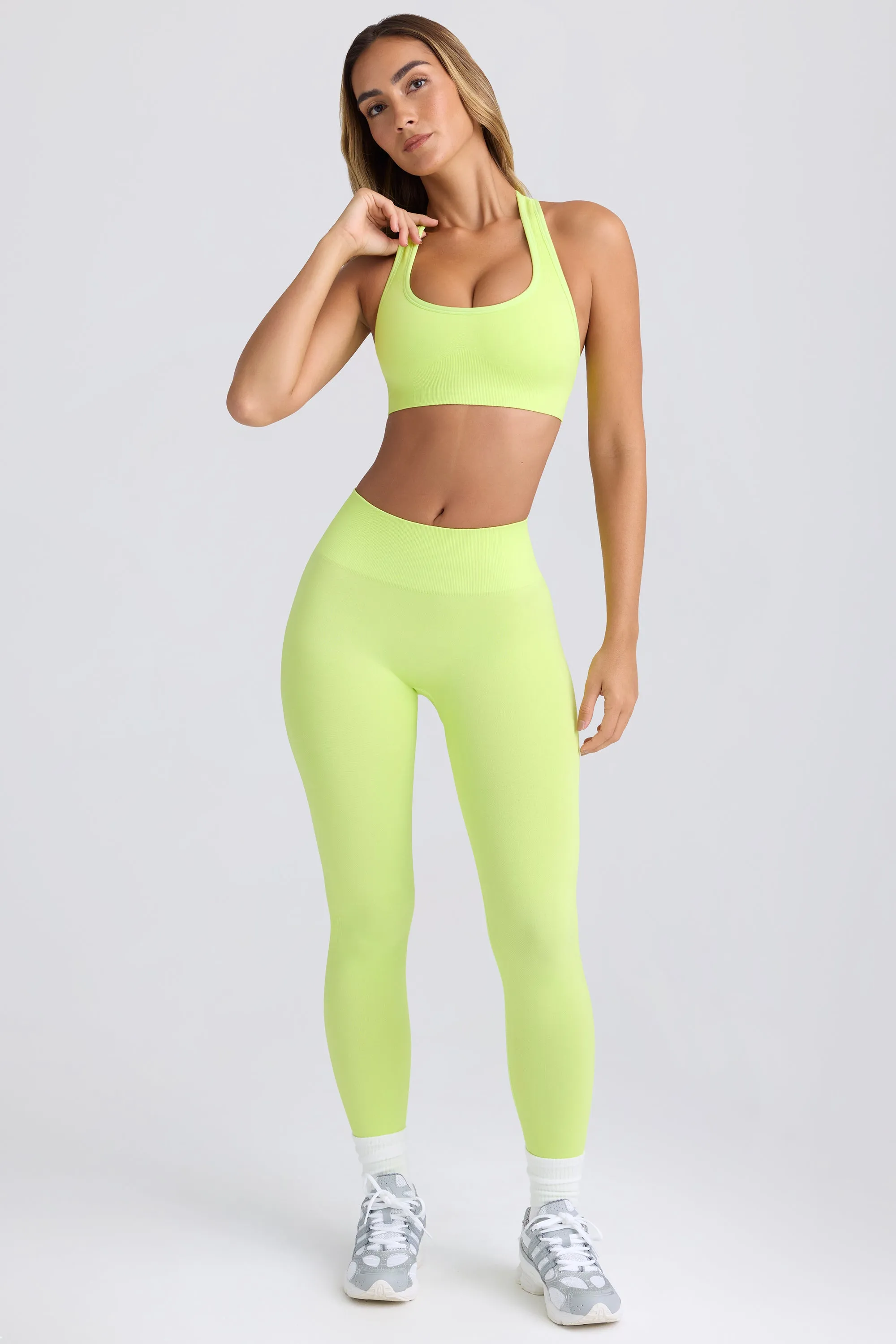 Petite Super Sculpt Seamless Leggings in Key Lime sold by Oh Polly