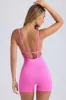 Super Sculpt Seamless Open-Back Unitard in Sugar Pink sold by Oh Polly