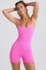 Super Sculpt Seamless Open-Back Unitard in Sugar Pink sold by Oh Polly