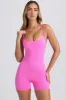 Super Sculpt Seamless Open-Back Unitard in Sugar Pink sold by Oh Polly