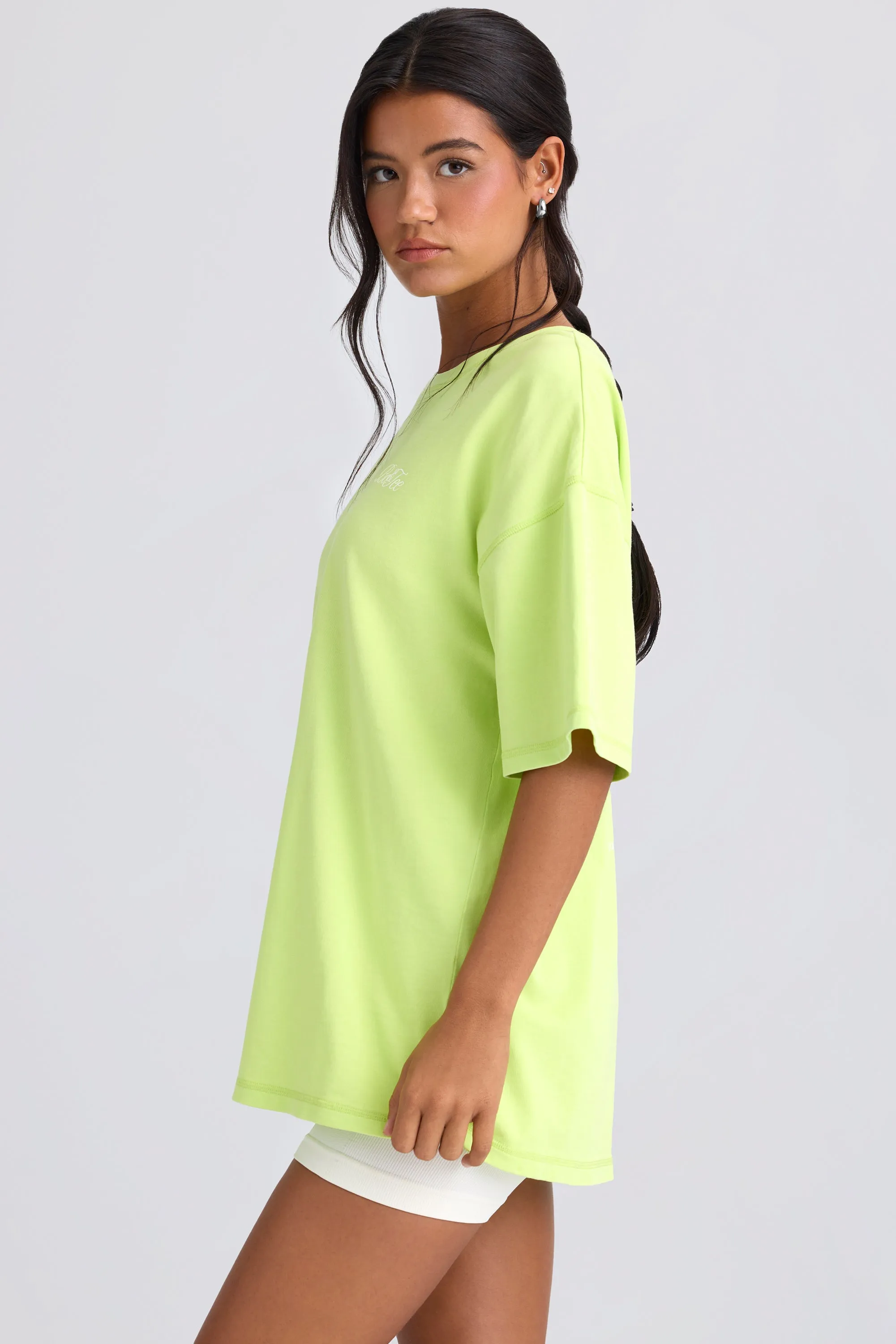 Oversized Short-Sleeve T-Shirt in Key Lime sold by Oh Polly product image thumbnail 3