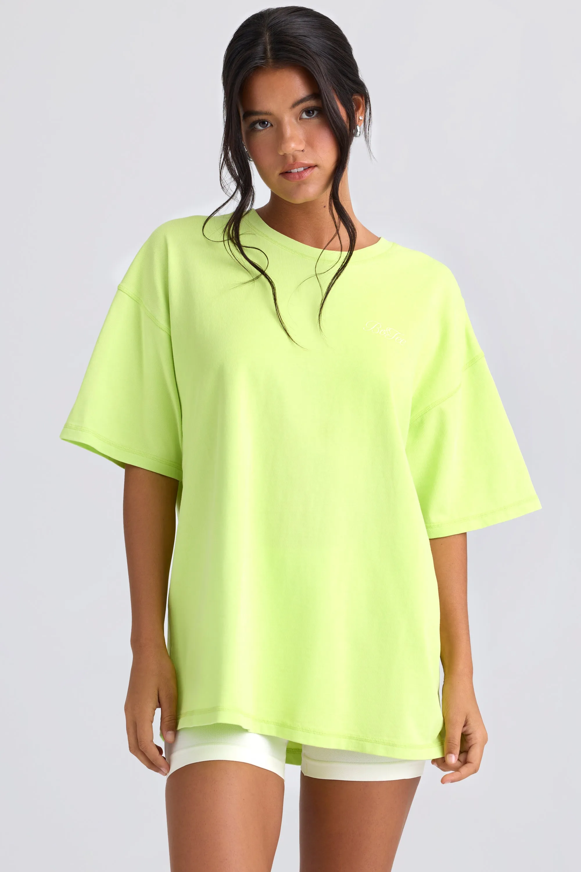 Oversized Short-Sleeve T-Shirt in Key Lime sold by Oh Polly product image thumbnail 4