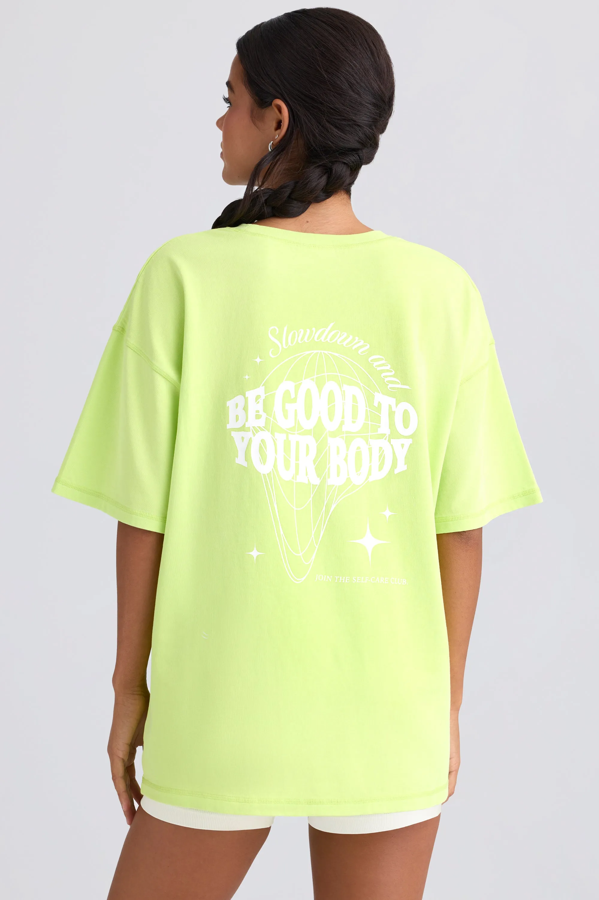 Oversized Short-Sleeve T-Shirt in Key Lime sold by Oh Polly product image thumbnail 5
