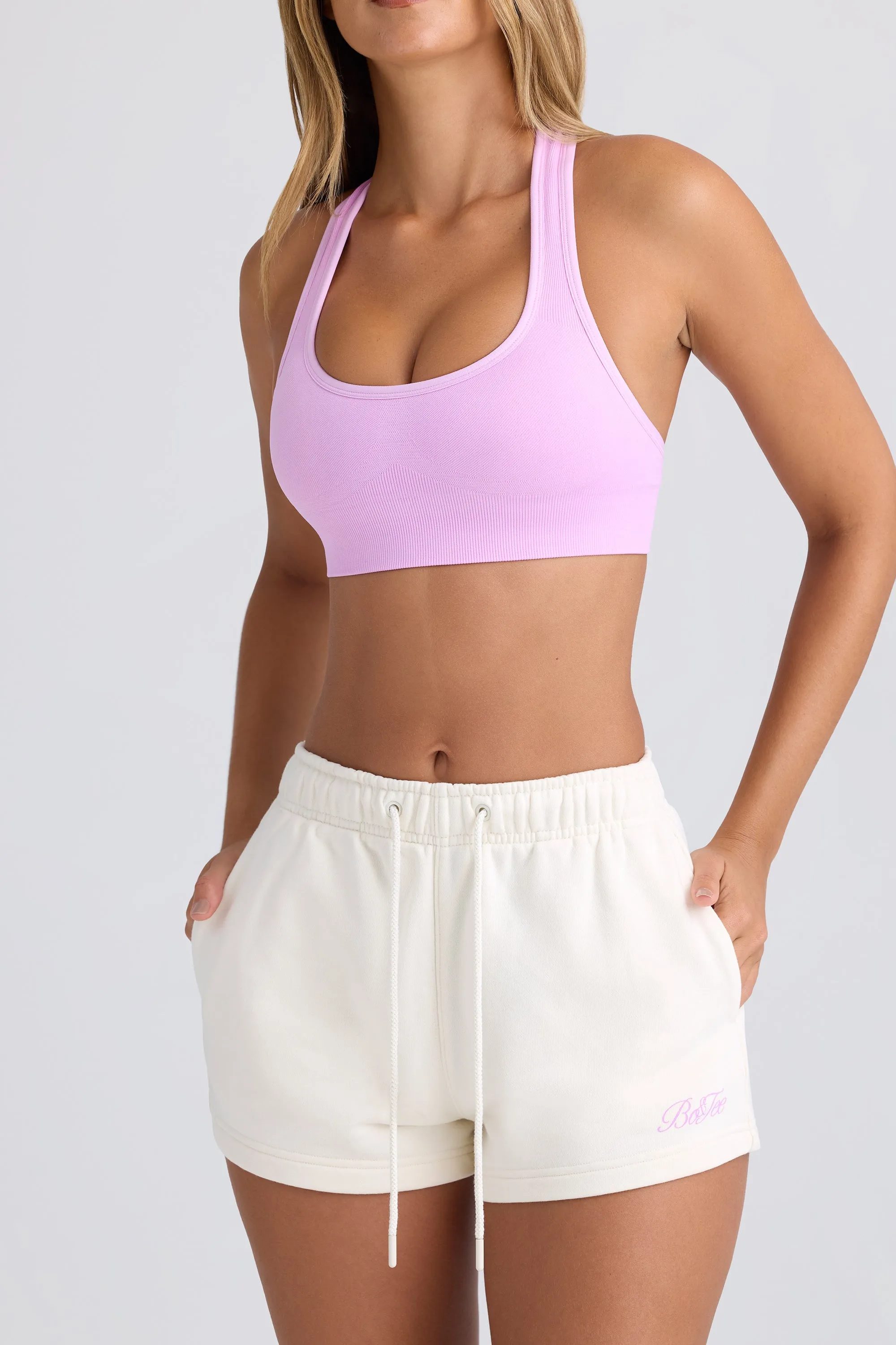 Mid-Rise Sweat Shorts in Eggshell sold by Oh Polly product image thumbnail 5