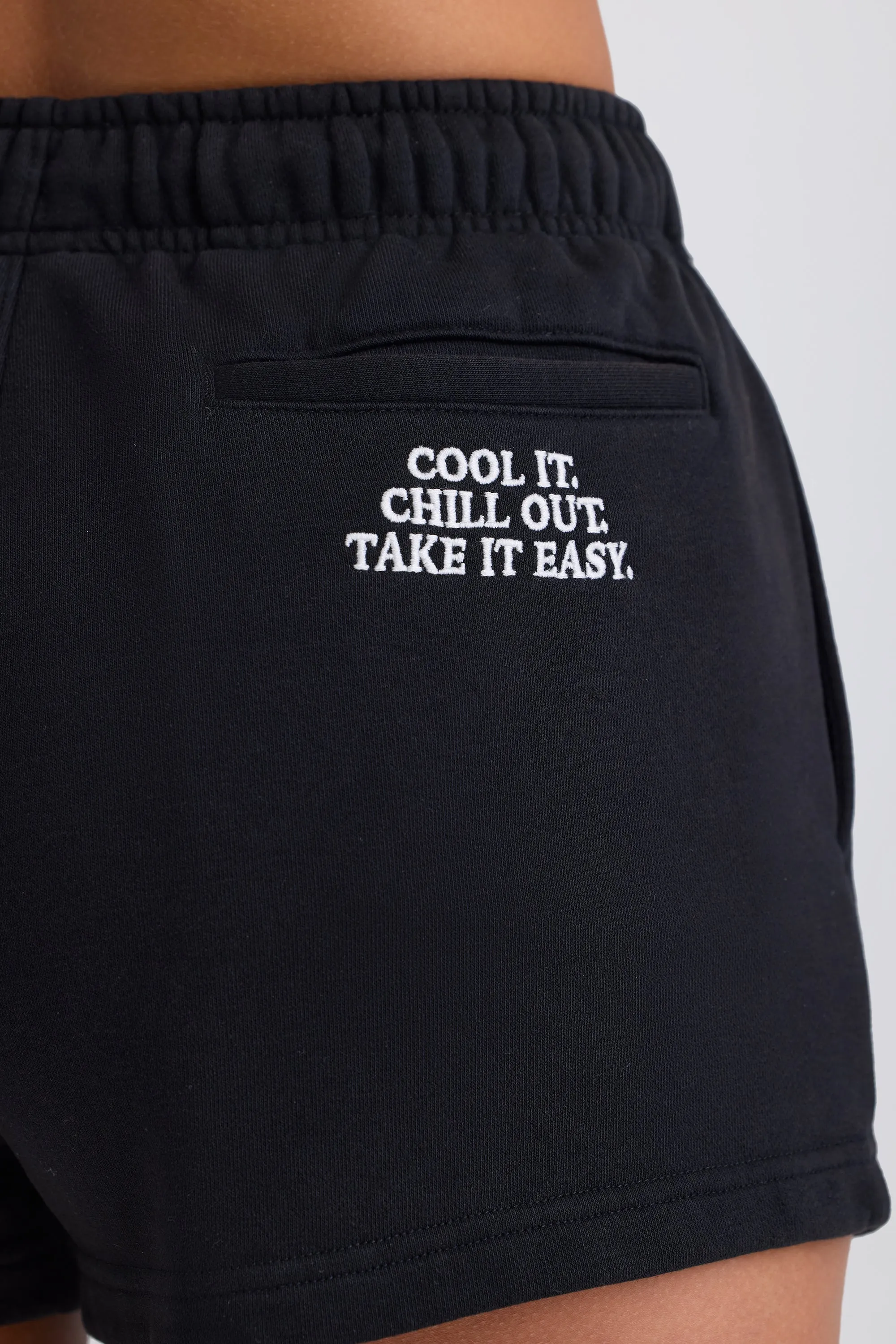 Mid-Rise Sweat Shorts in Black sold by Oh Polly product image thumbnail 5
