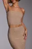 Embellished Crop Top and Maxi Skirt Co-ord in Gold sold by Oh Polly
