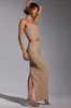 Embellished Crop Top and Maxi Skirt Co-ord in Gold sold by Oh Polly