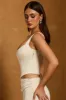 Lace-Up Corset Top in Ivory sold by Oh Polly