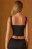 Lace-Up Corset Top in Black sold by Oh Polly