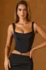 Lace-Up Corset Top in Black sold by Oh Polly