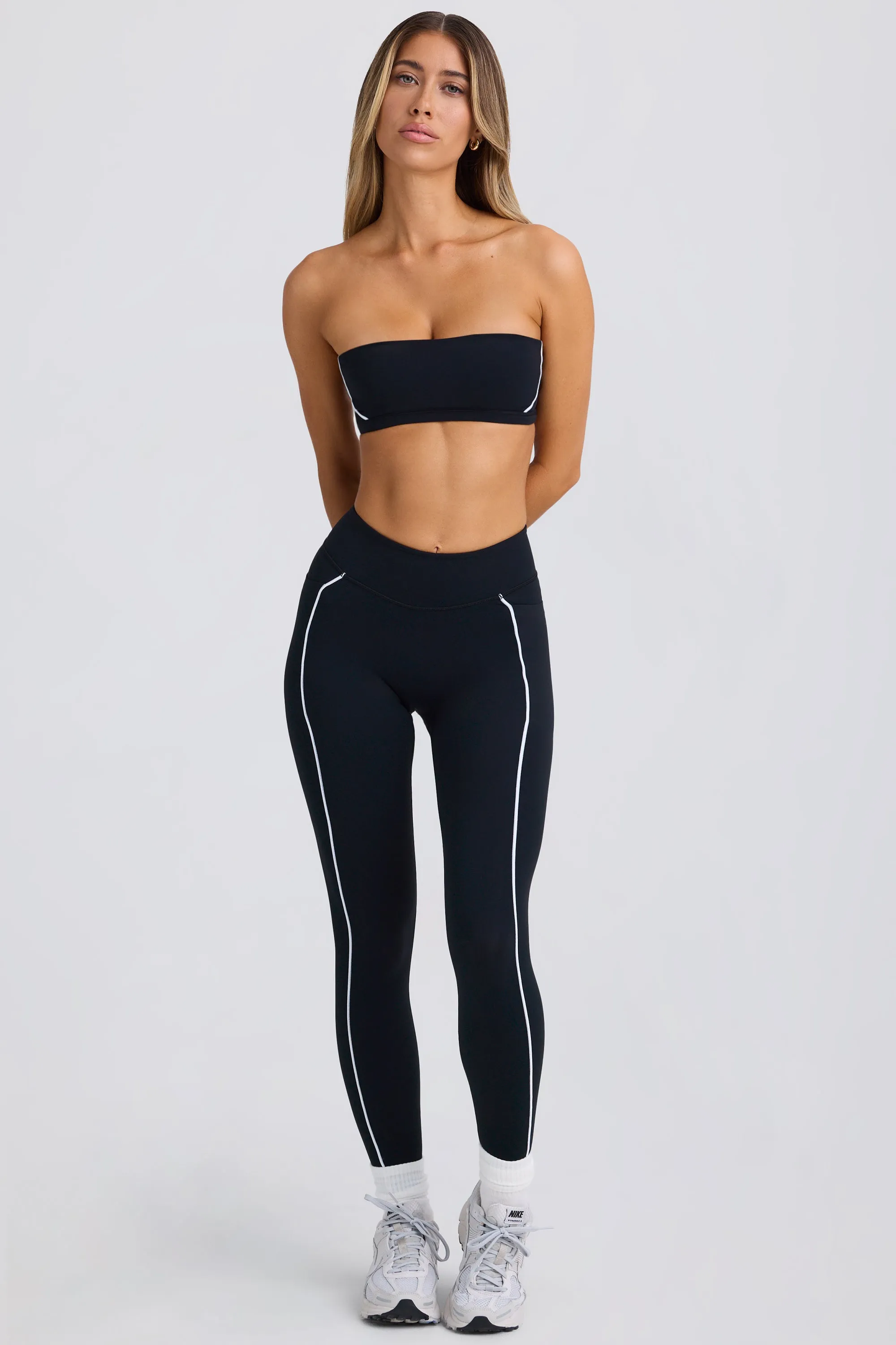 Soft Active Contrast Leggings in Black sold by Oh Polly product image thumbnail 5