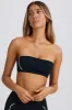 Soft Active Bandeau Sports Bra in Black sold by Oh Polly