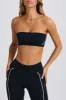 Soft Active Bandeau Sports Bra in Black sold by Oh Polly