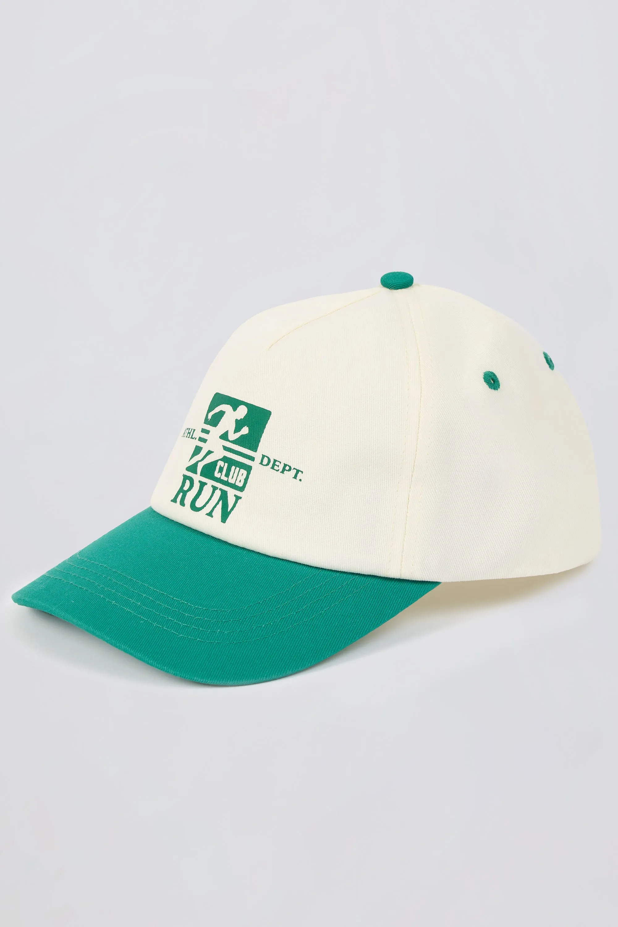 Baseball Cap in White Varsity Green sold by Oh Polly product image thumbnail 3