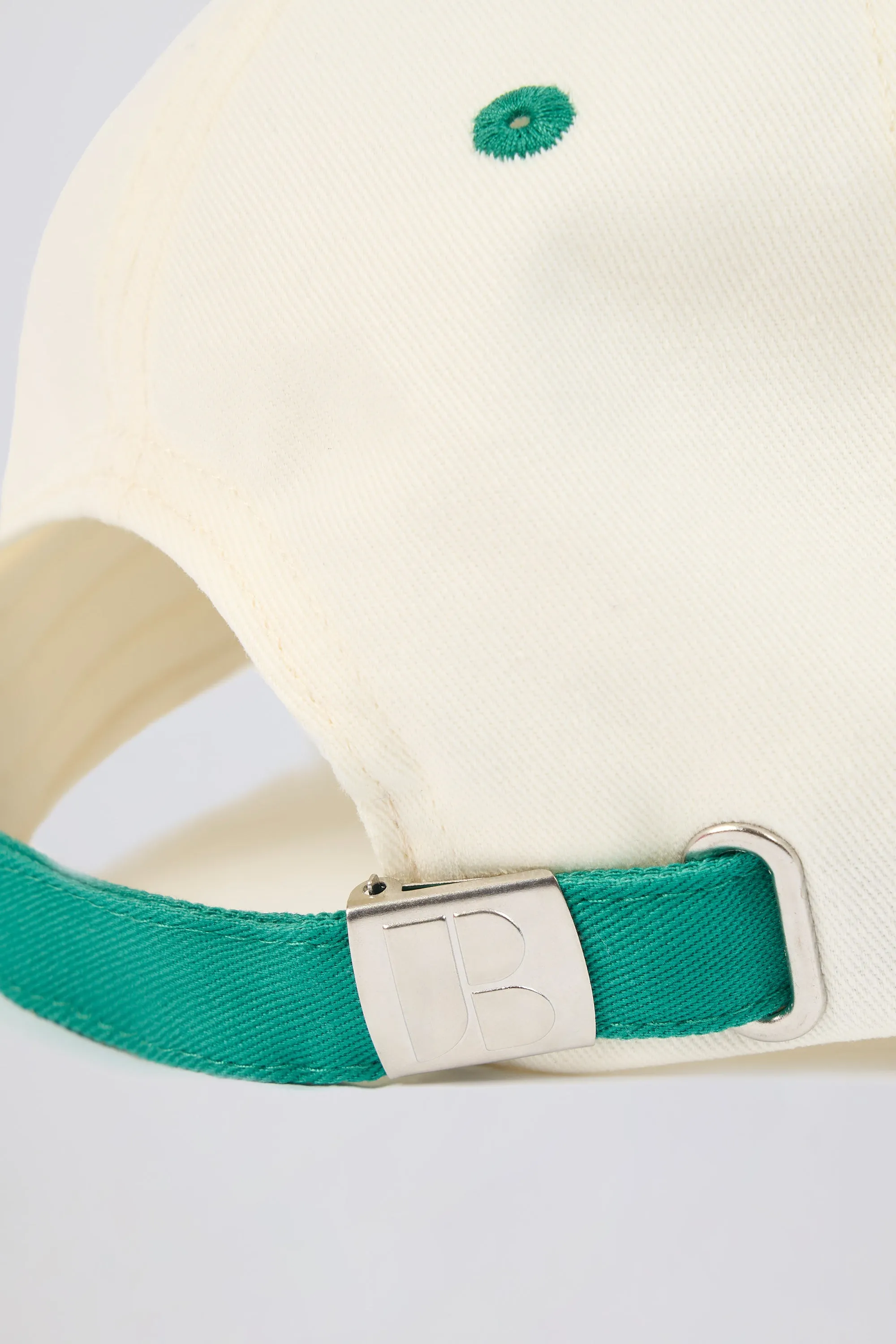 Baseball Cap in White Varsity Green sold by Oh Polly product image thumbnail 4