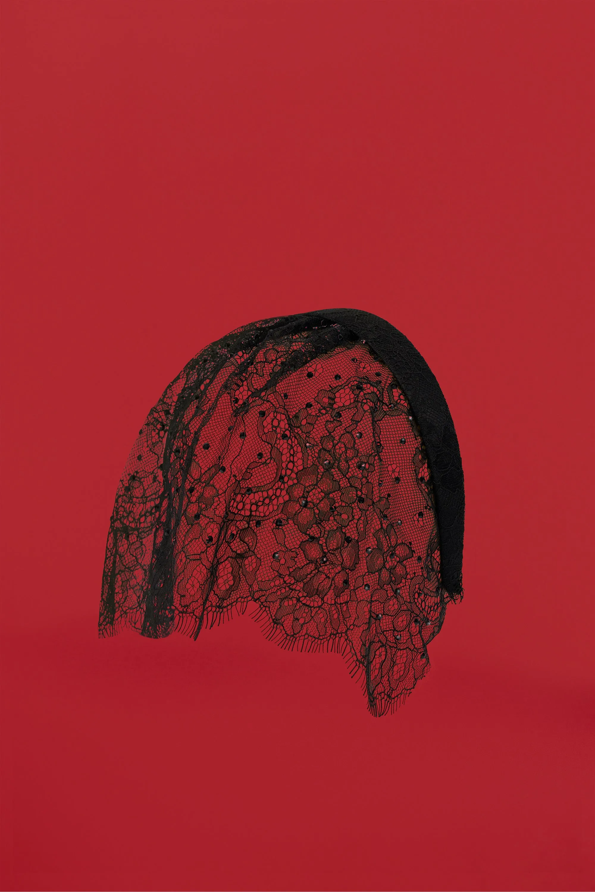 Lace Veil Headband in Black sold by Oh Polly product image thumbnail 4