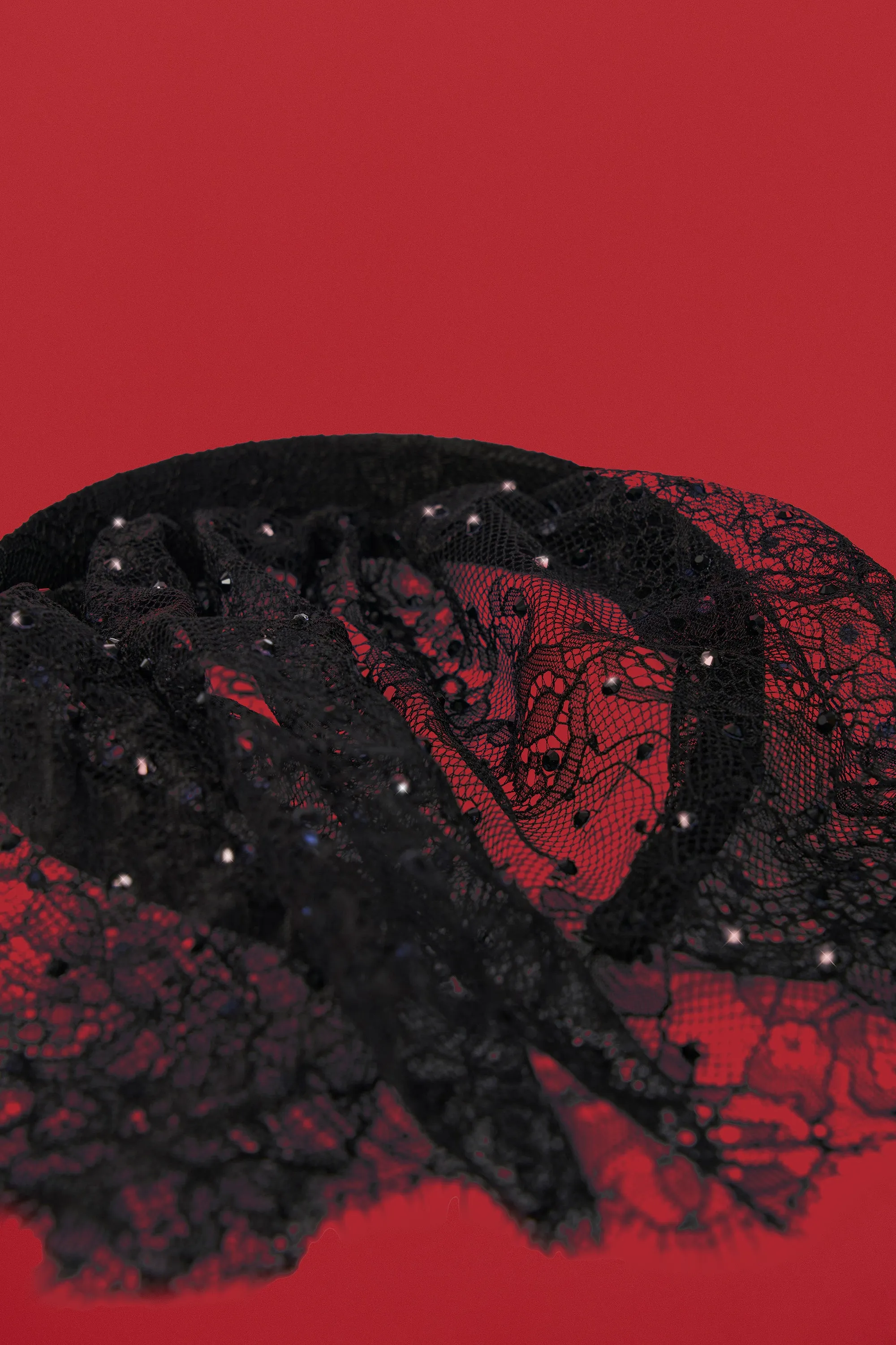 Lace Veil Headband in Black sold by Oh Polly product image thumbnail 3