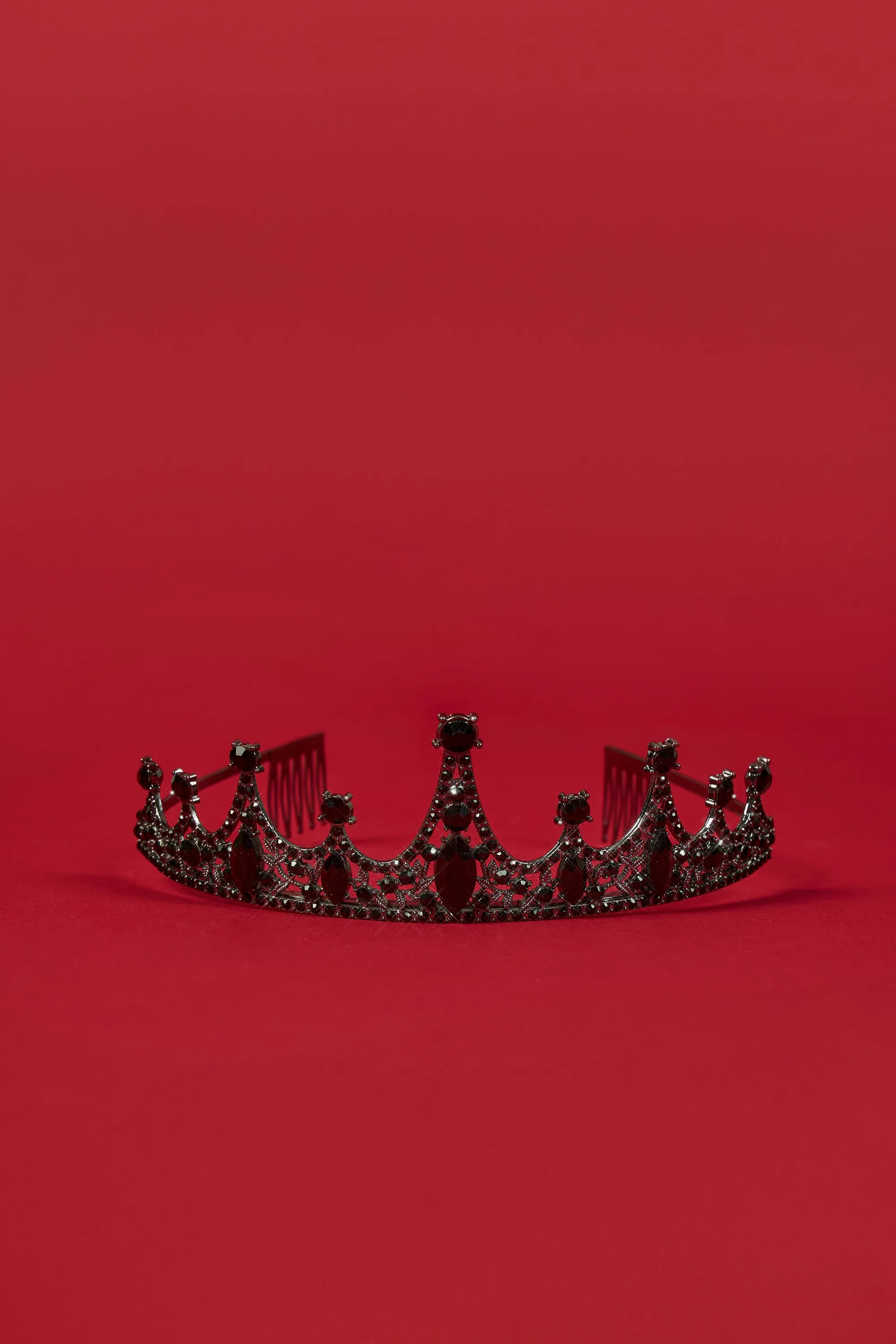 Crystal-Embellished Tiara in Black sold by Oh Polly product image thumbnail 2