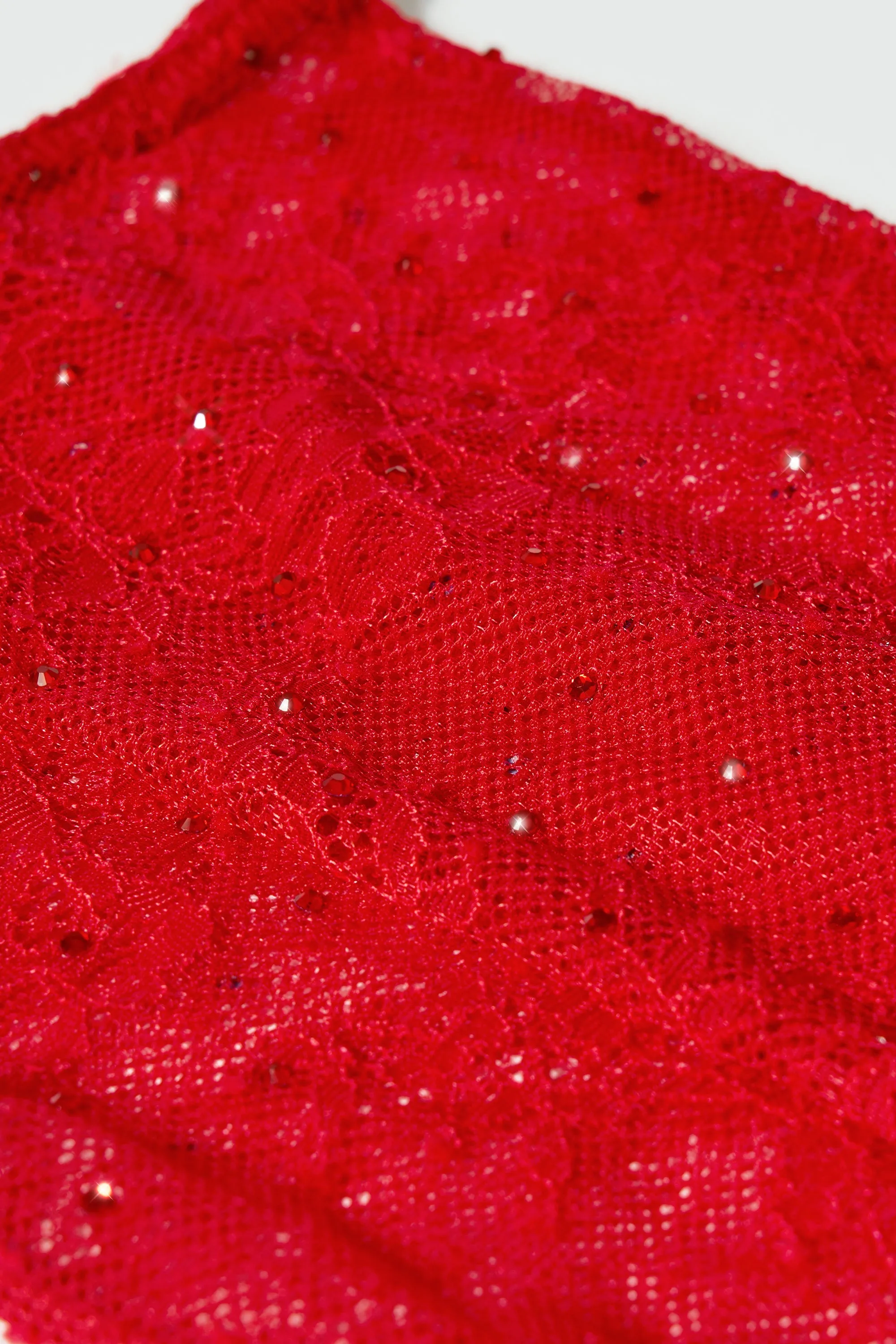 Lace Gloves in Fire Red sold by Oh Polly product image thumbnail 5