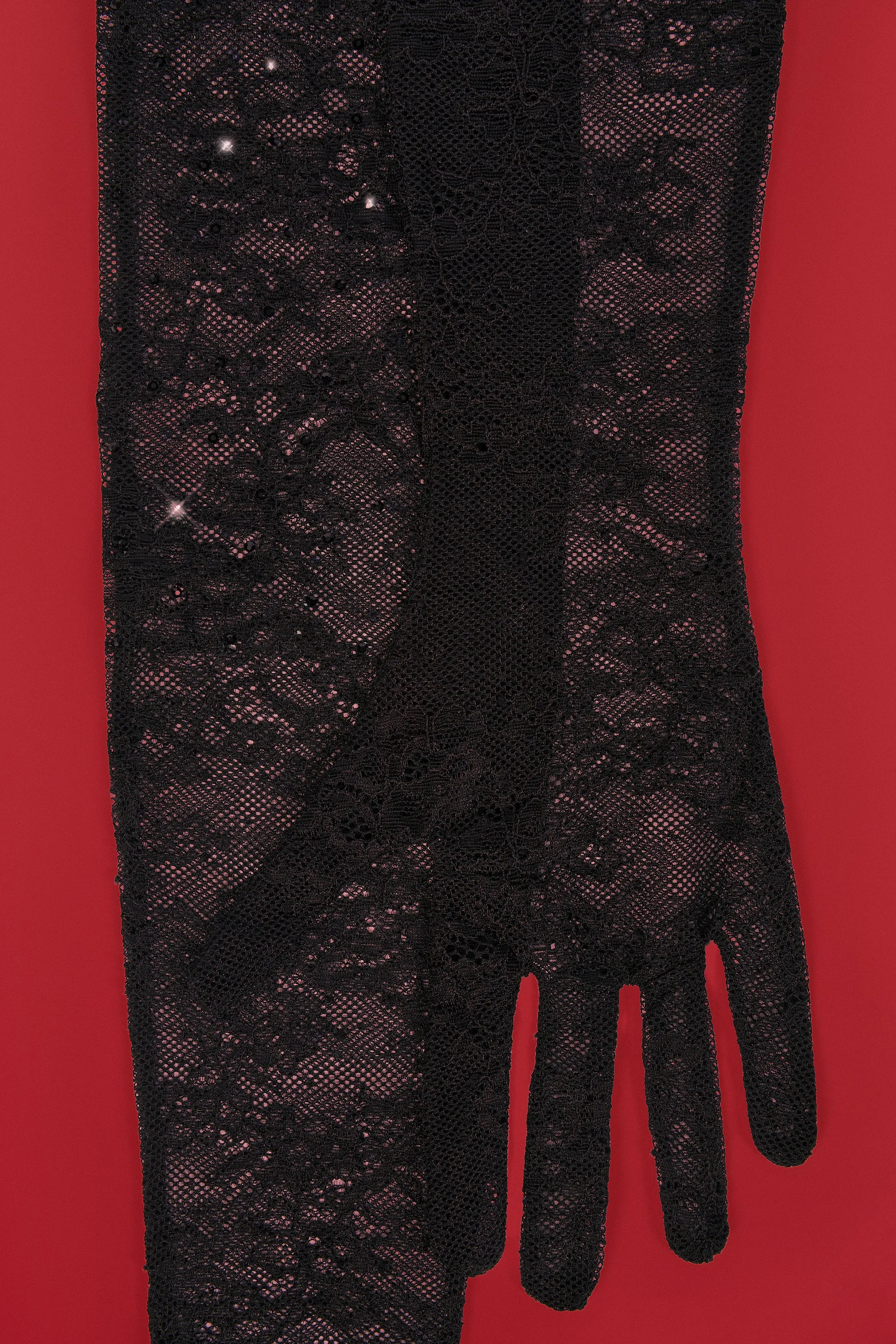 Lace Gloves in Black sold by Oh Polly product image thumbnail 4